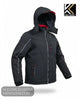 Kam Jeans KV59 Black Coat with Removable Hood - Hugh McElvanna Menswear - Coats