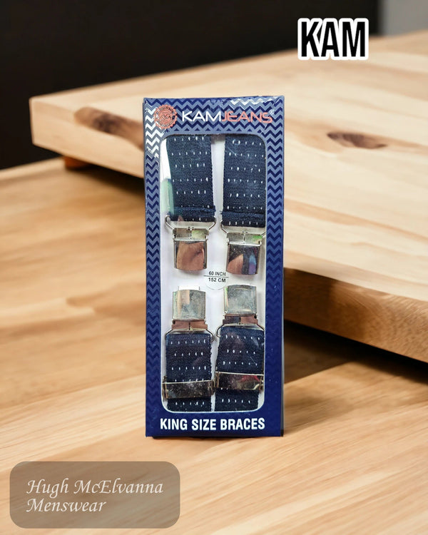 Kam King Size Dobby Print Brace - Hugh McElvanna Menswear