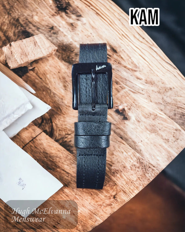 Kam Leather Belt Stitch Jean Belt - KBS920 - Hugh McElvanna Menswear