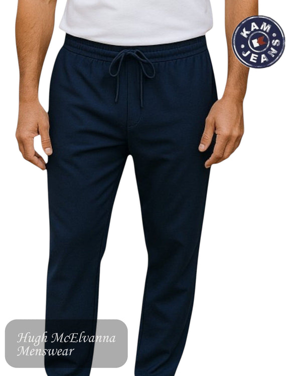 Kam Twin Pack Men's Lounge Bottoms – King Size – Navy & Blue Check - KBS872 - Hugh McElvanna Menswear