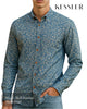 KESSLER Blue Floral Print Shirt - 312v3 - Hugh McElvanna Menswear