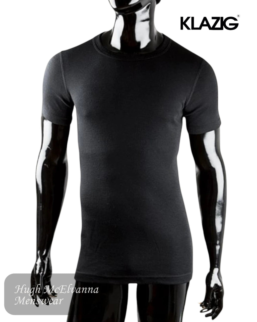 Klazig Men’s Merino Wool Round Neck T-Shirt – 19844 - Hugh McElvanna Menswear