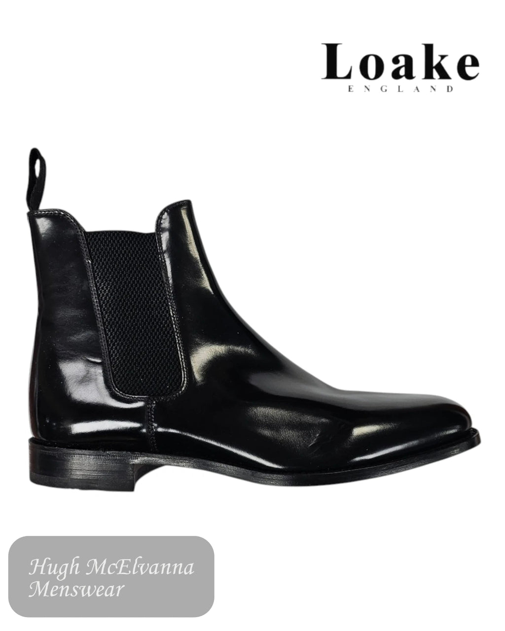 Loake 290B Black Chelsea Boot - Hugh McElvanna Menswear