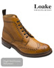 Loake BEDALE Tan Goodyear Welted Brogue Boots - Hugh McElvanna Menswear