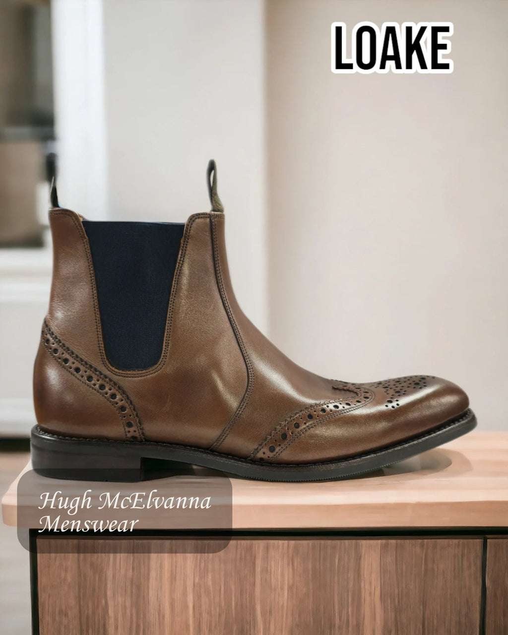 Loake Brown HOSKINS Chelsea Boot - Hugh McElvanna Menswear