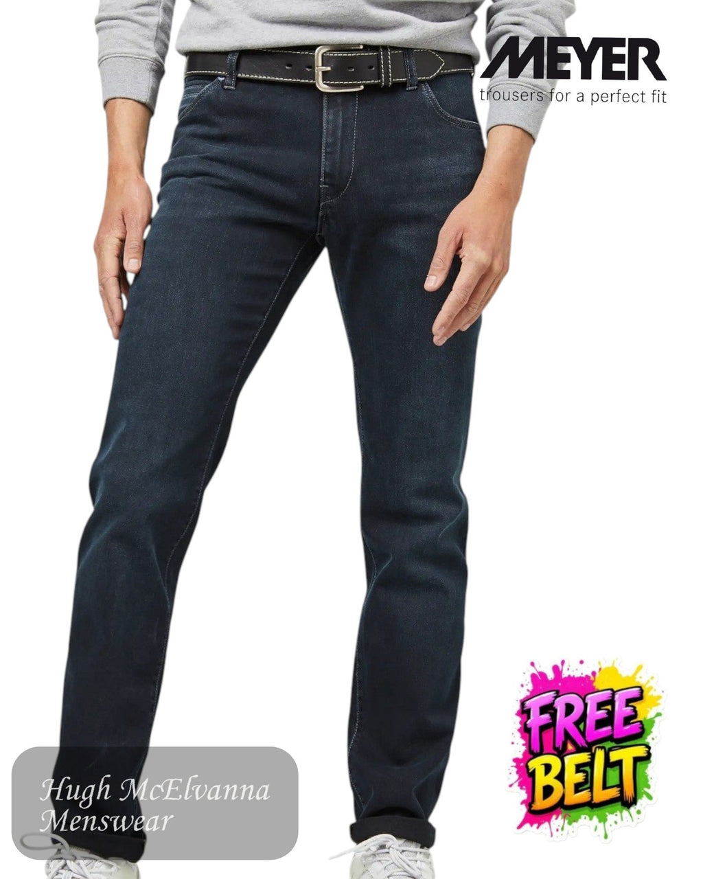 M5 Regular Fit Blue Jean by Meyer 6209 - 19 - Hugh McElvanna Menswear