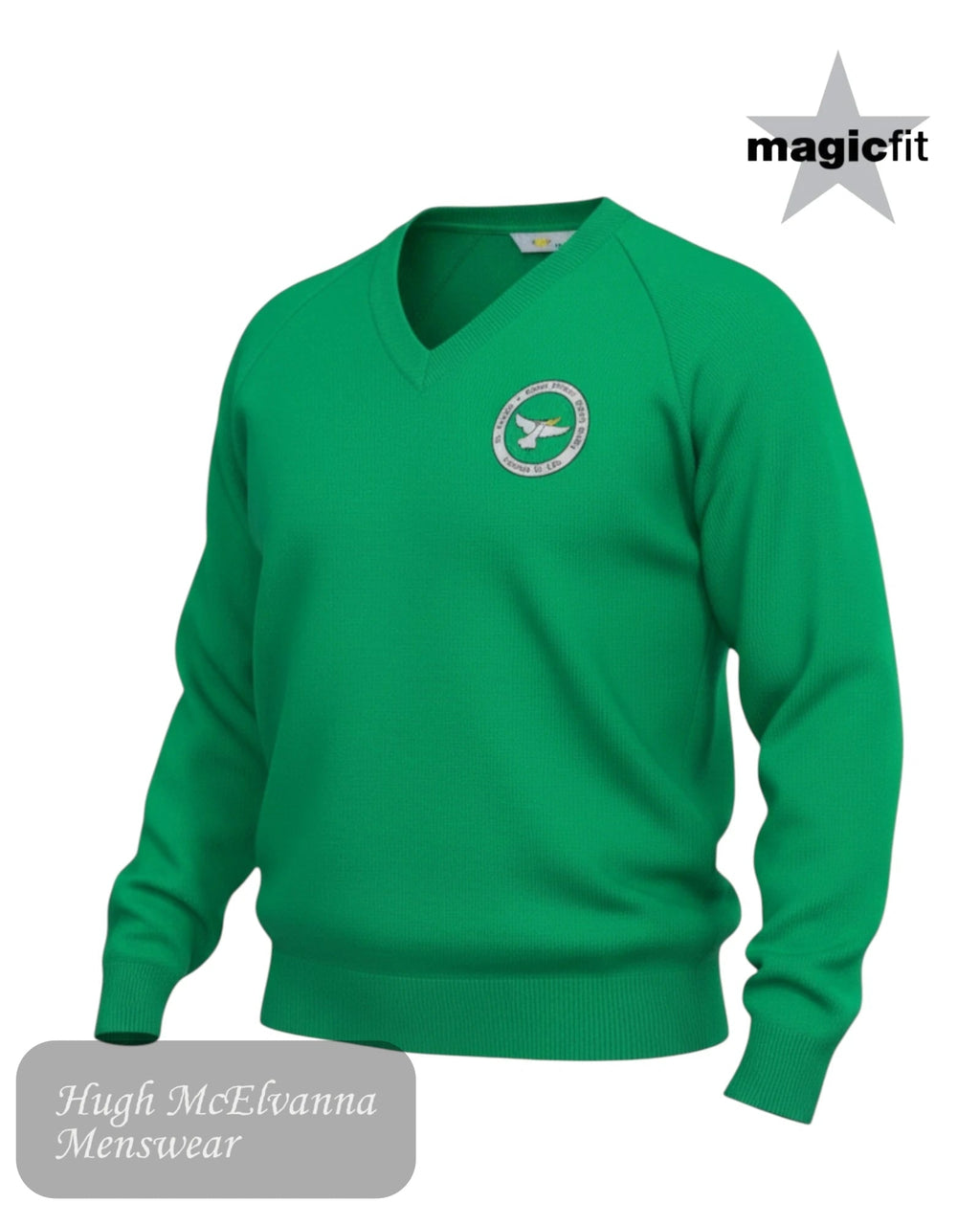 Magicfit St. Francis P.S. Emerald V - Neck School Sweater - Hugh McElvanna Menswear