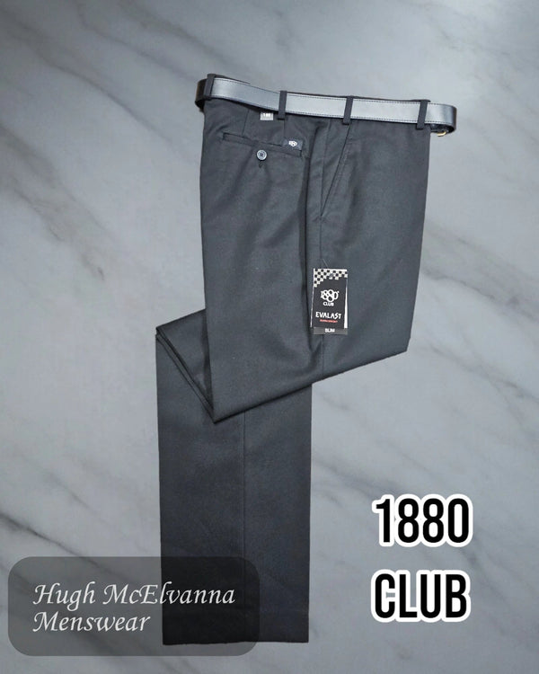 Mens 1880 Club Black Trouser - 72300/00 - Hugh McElvanna Menswear