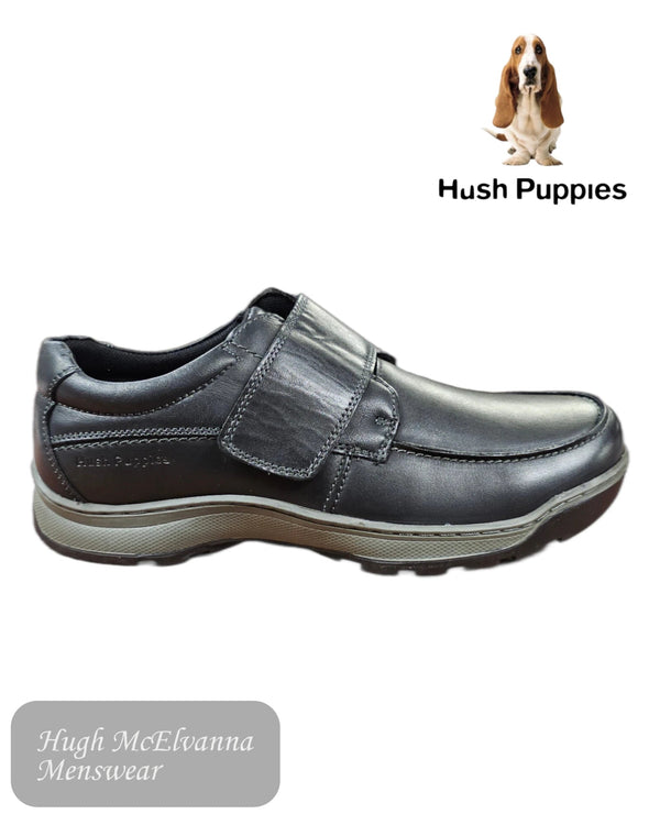 Men’s Black Classic Touch Fastening Shoe – Casper - Hugh McElvanna Menswear