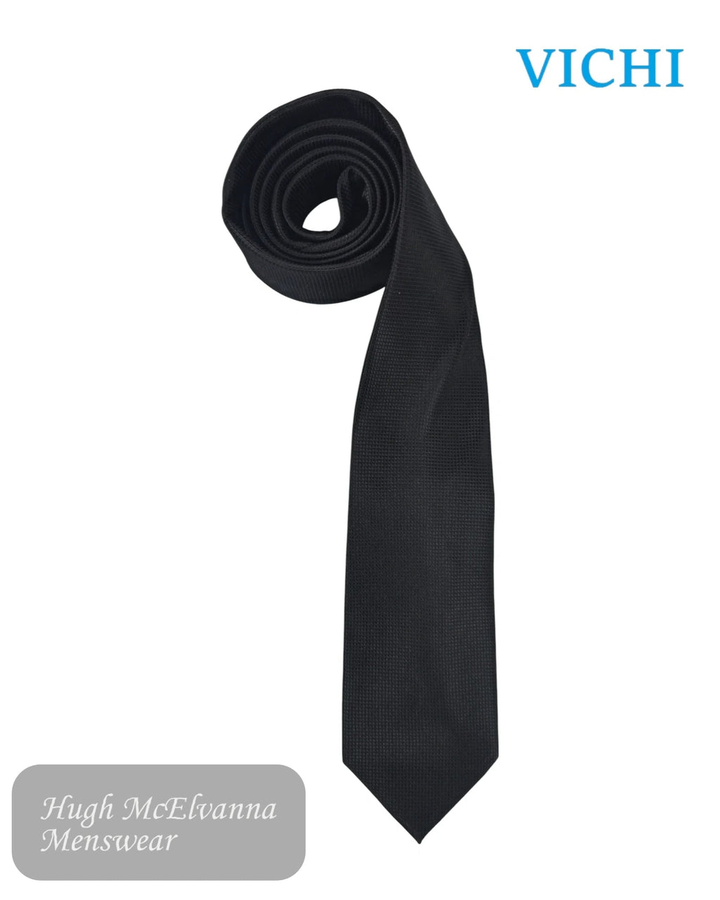Men's Black Funeral Tie - Hugh McElvanna Menswear