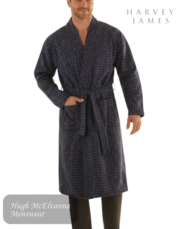 Mens Dressing Robe ( 2 Colour Options ) - Hugh McElvanna Menswear