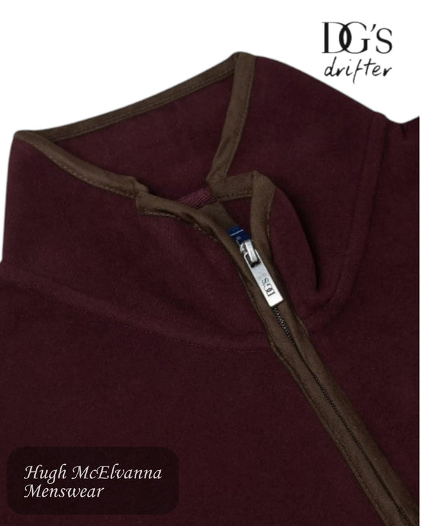 Mens Gilet Dark Red by Drifter 55131/68 - Hugh McElvanna Menswear