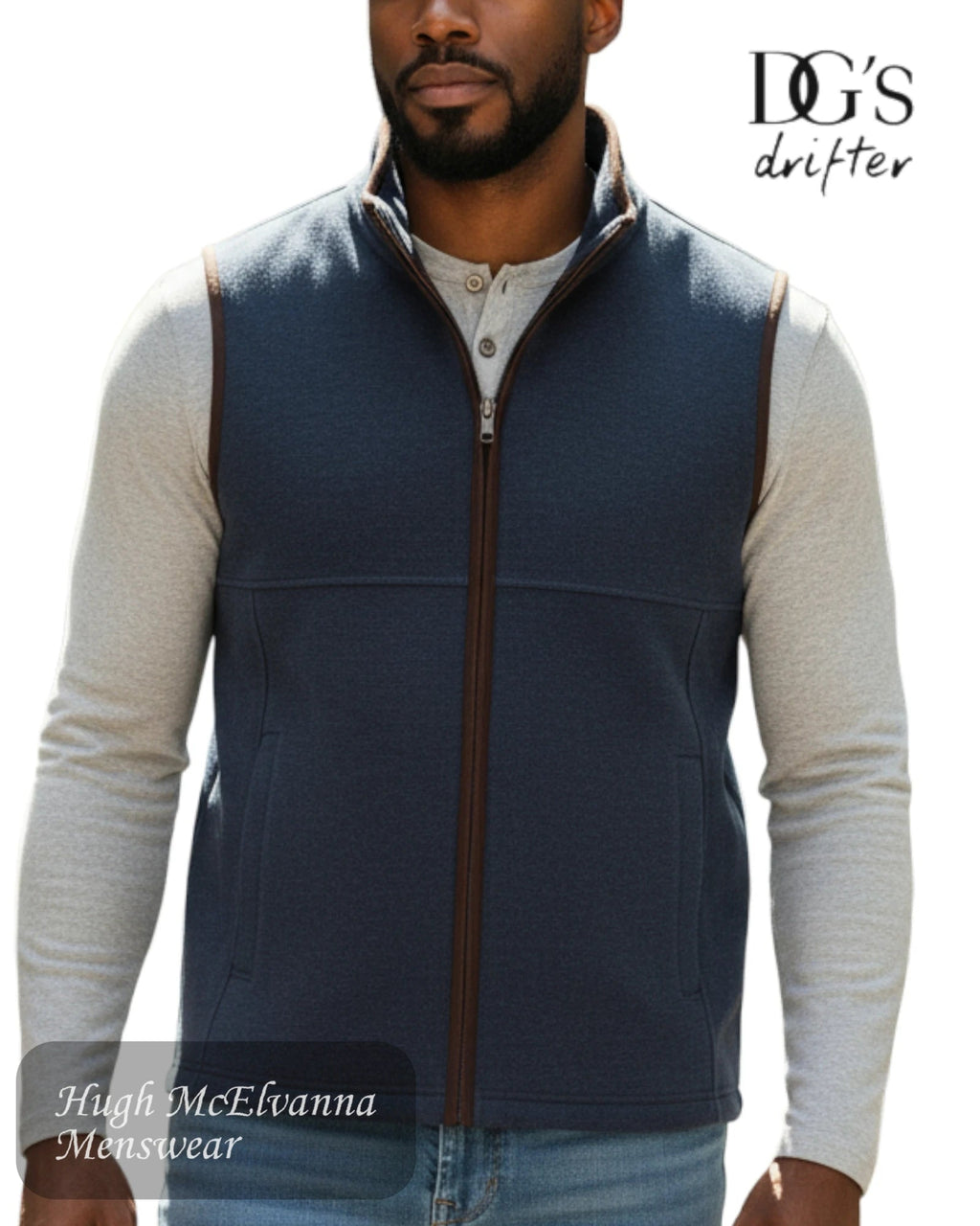 Mens Gilet Light Green by Drifter Style: 55131/32 - Hugh McElvanna Menswear