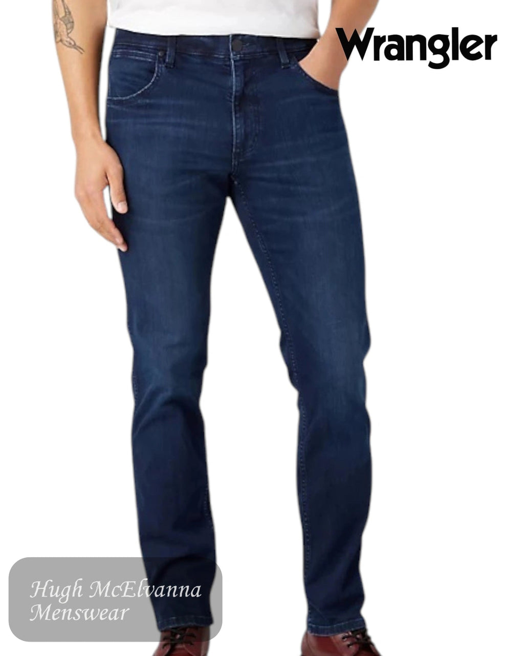 Mens GREENSBORO Dark Wash ARM STRONG Jean 112341408 - Hugh McElvanna Menswear