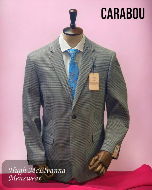 Mens Grey Check Blazer by Carabou Style: Heritage - Hugh McElvanna Menswear