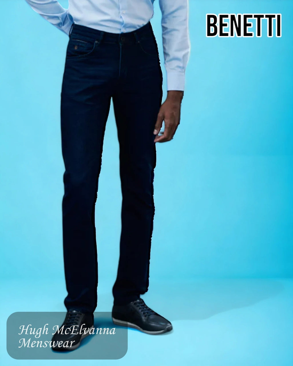 Mens KANSAS Dark Wash Slim Fit Jean - Hugh McElvanna Menswear