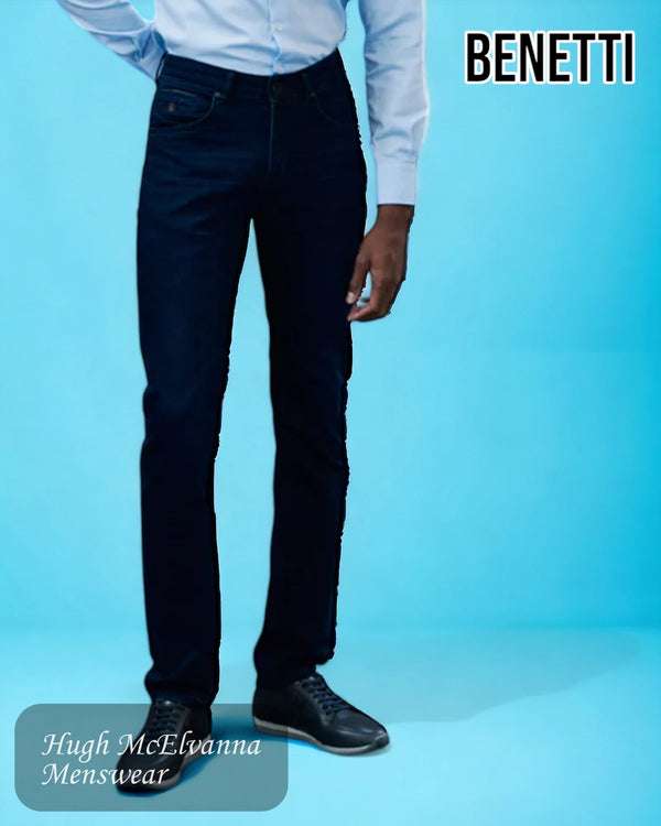 Mens KANSAS Dark Wash Slim Fit Jean - Hugh McElvanna Menswear