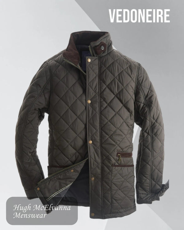 Mens OLIVE Quilted Jacket by Vedoneire Style: 3039 - Hugh McElvanna Menswear