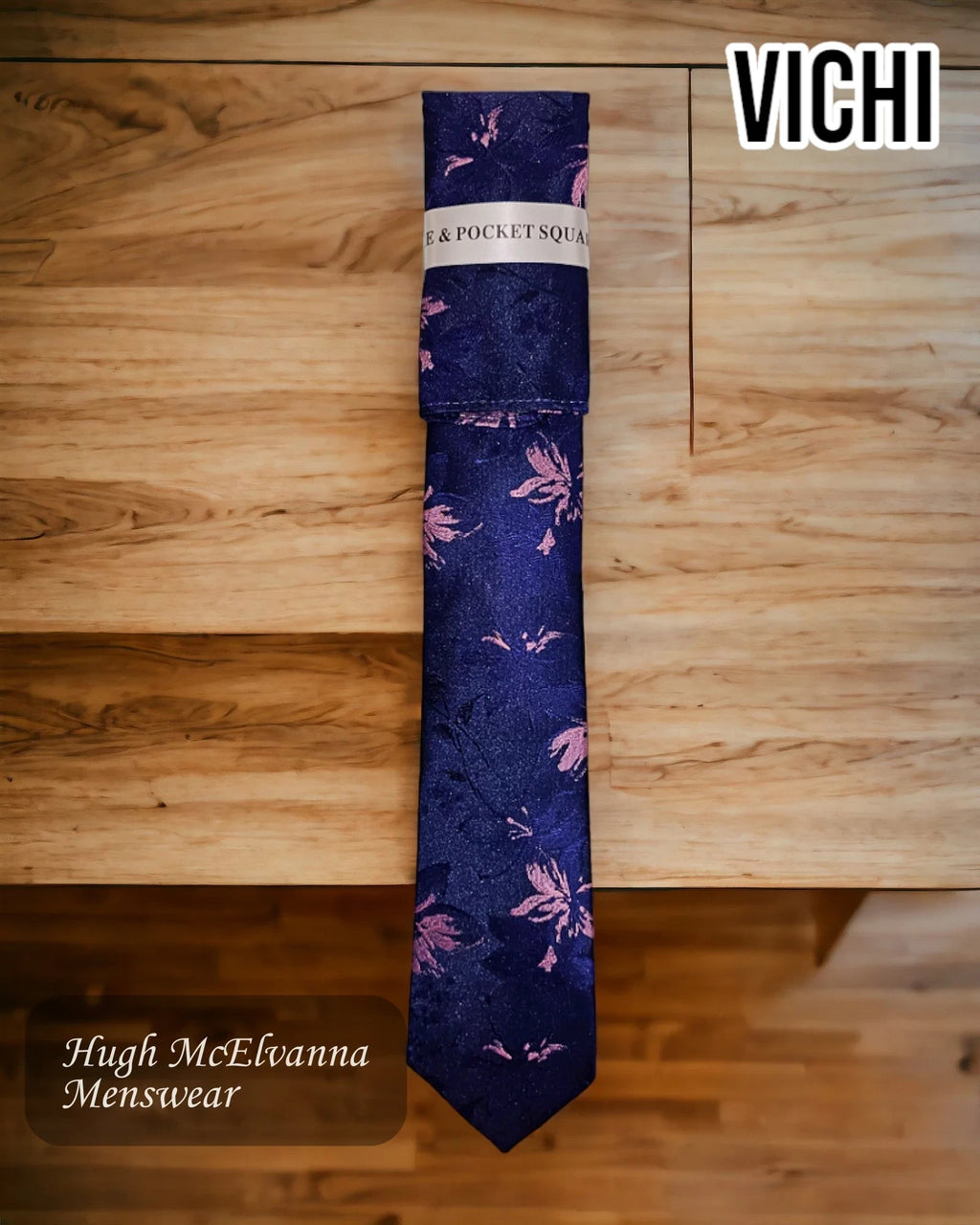 Men's Pink Design Necktie F80B - Hugh McElvanna Menswear