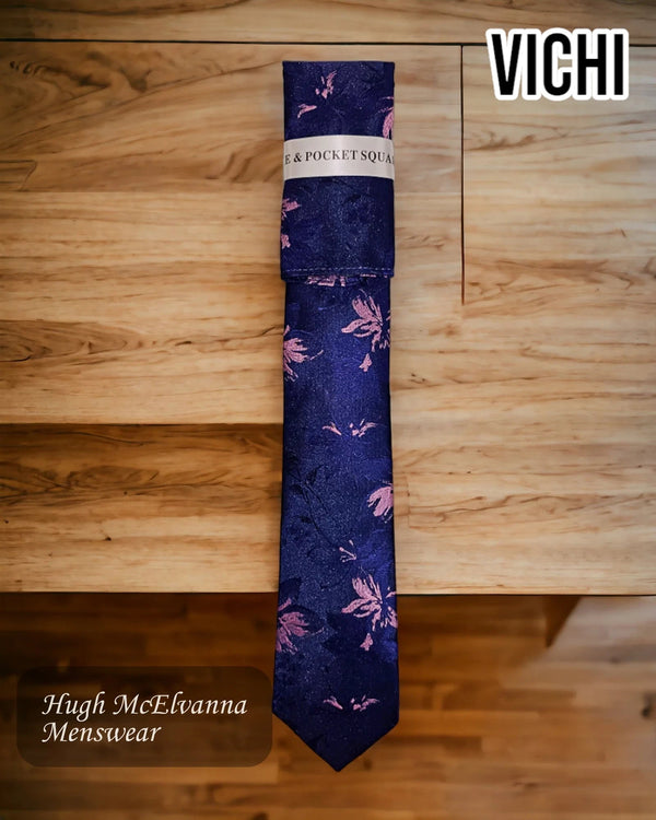 Men's Pink Design Necktie F80B - Hugh McElvanna Menswear