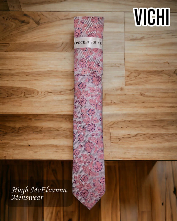 Men's Silver Design Necktie F73B - Hugh McElvanna Menswear