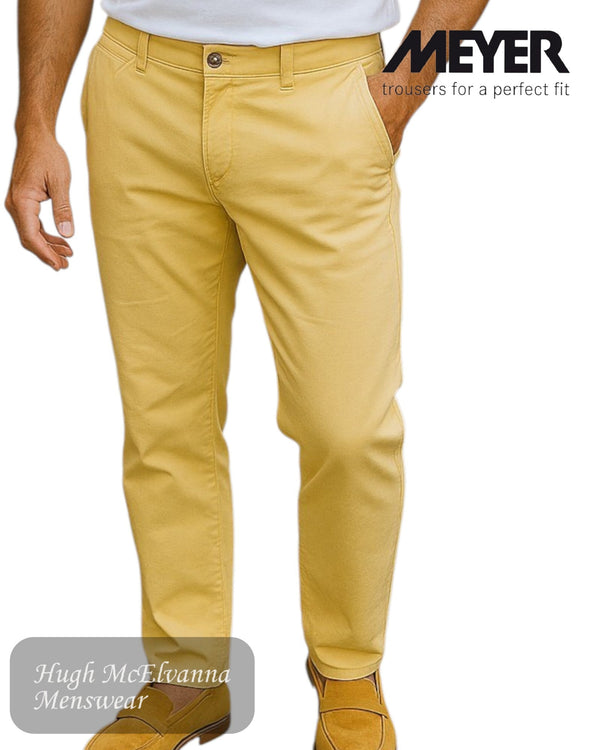 Meyer CHICAGO 5033 - 42 Camel Trouser – Diagonal Pocket with Contrast Trim - Hugh McElvanna Menswear