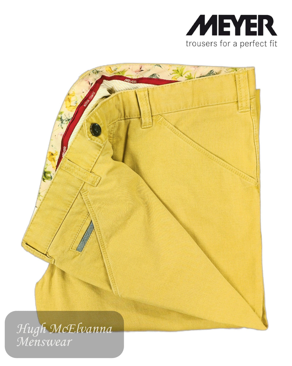 Meyer CHICAGO 5033 - 42 Camel Trouser – Diagonal Pocket with Contrast Trim - Hugh McElvanna Menswear