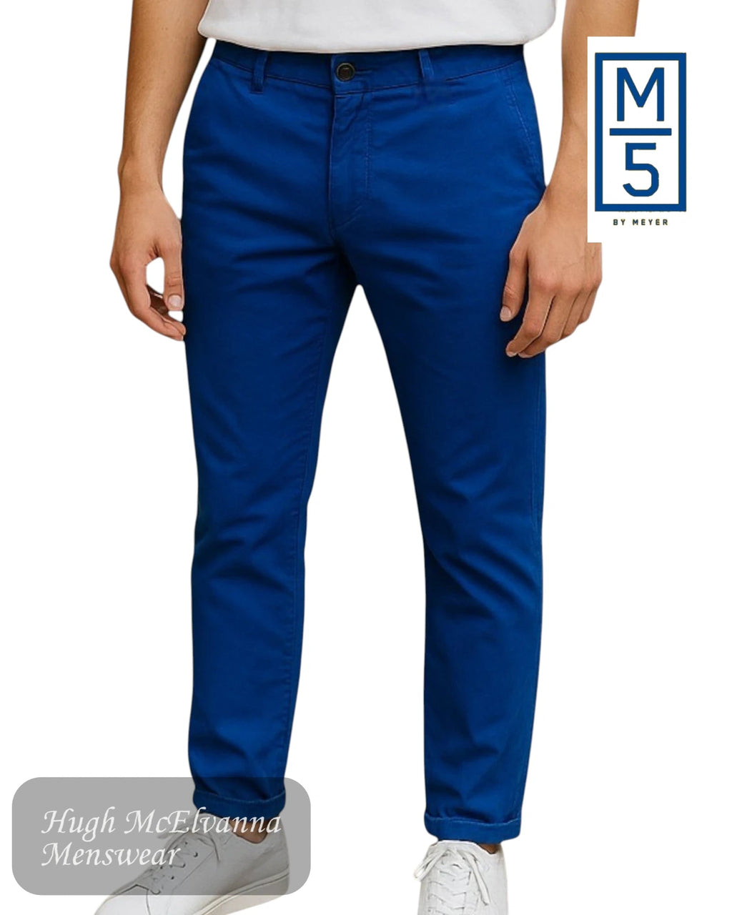 Meyer M5 Royal Blue Chino An Exclusive Tailored Essential | 6001/16 - Hugh McElvanna Menswear