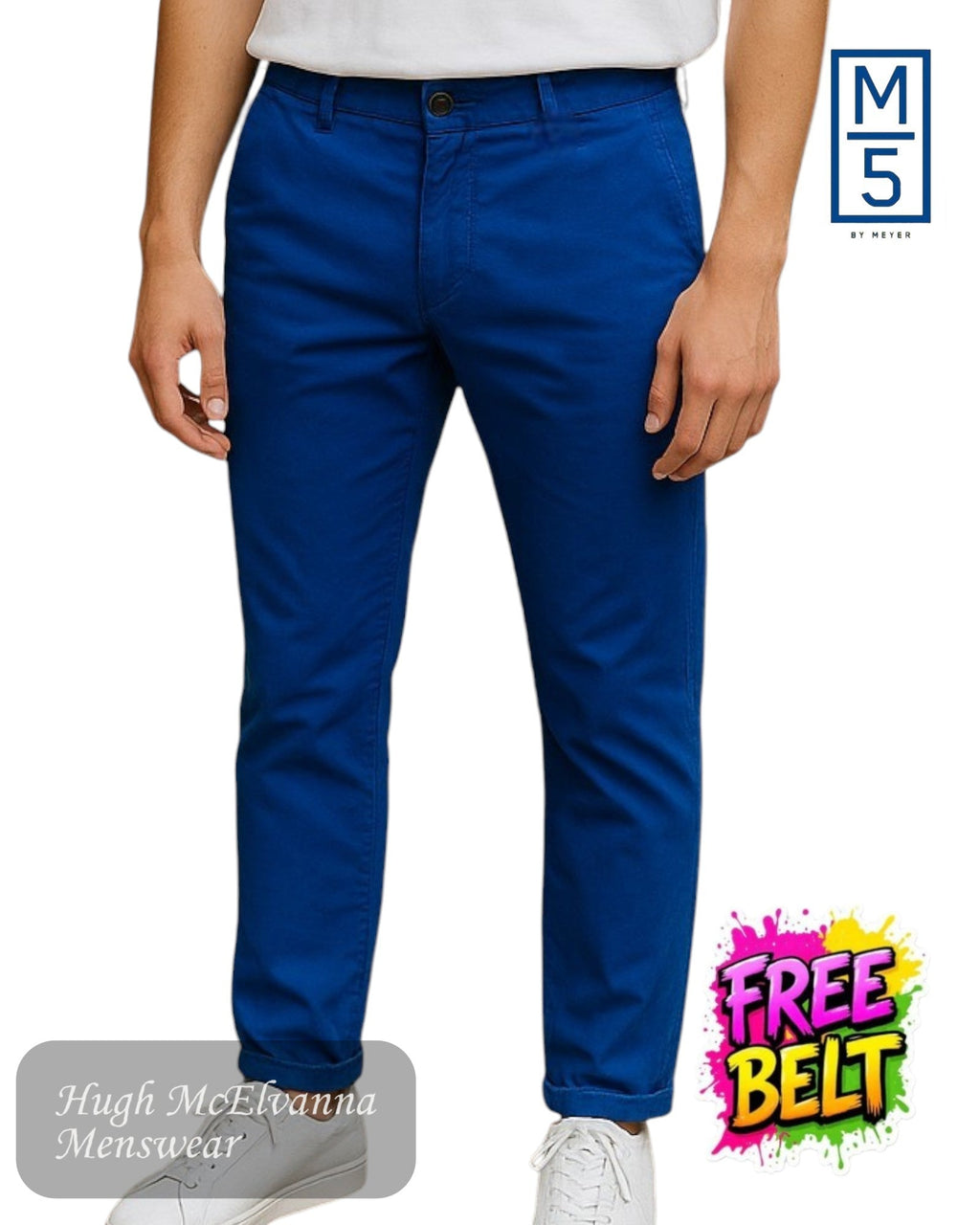 Meyer M5 Royal Blue Chino's – 6001/16 - Hugh McElvanna Menswear