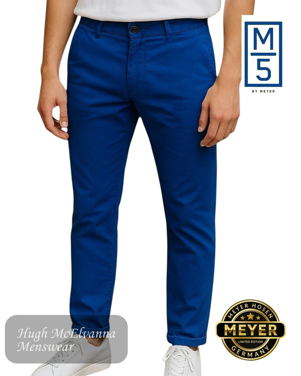 Meyer M5 Royal Blue Chinos 6001/16 | Limited Edition - Hugh McElvanna Menswear