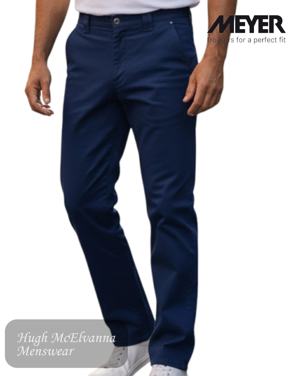 Meyer Navy Thermo Trousers 3934/17 - Hugh McElvanna Menswear