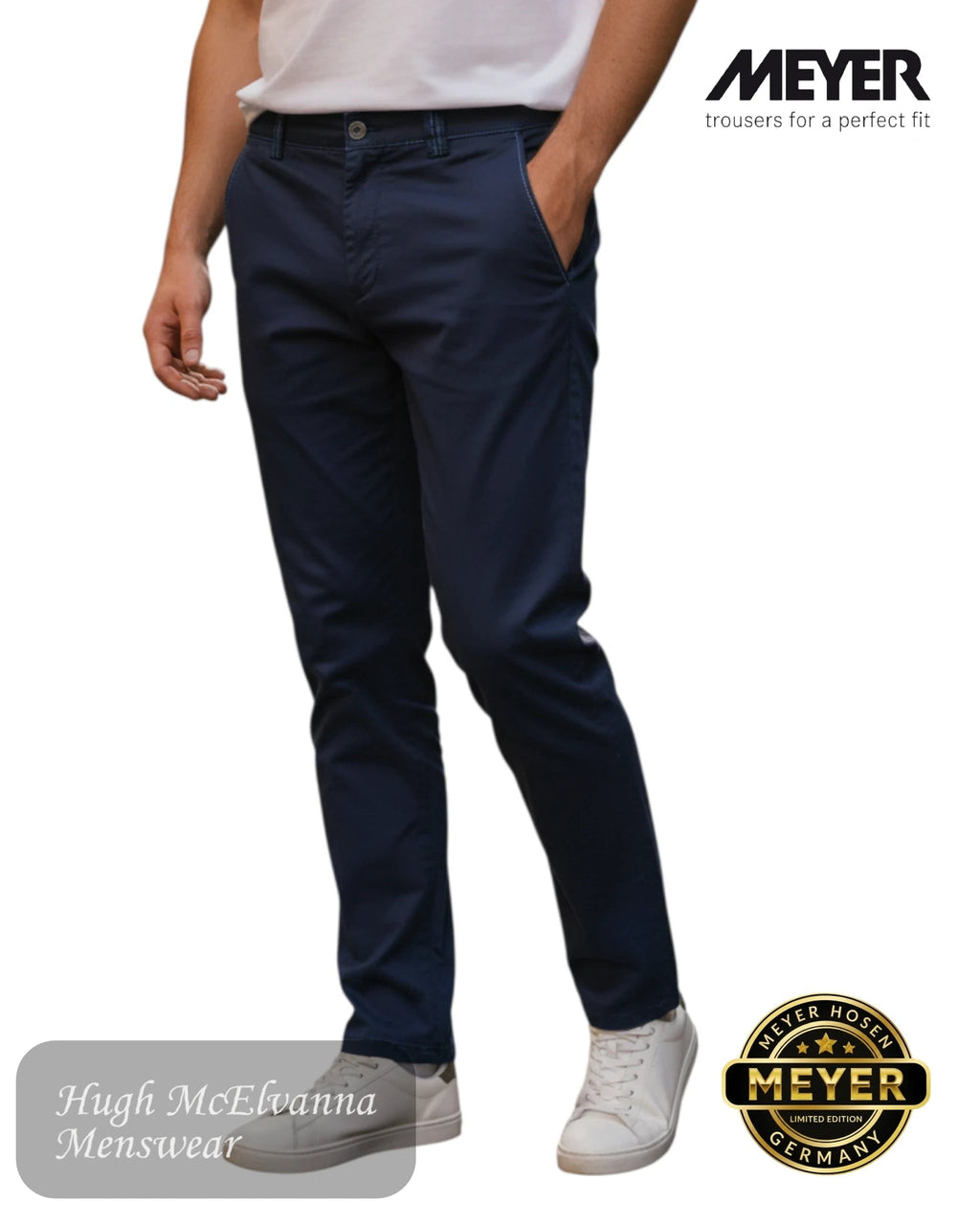Meyer New York 3072/19 Navy Chino | Limited Edition - Hugh McElvanna Menswear
