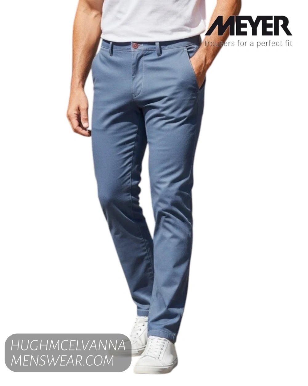Meyer New York 3615-17 Organic Cotton Trousers - Hugh McElvanna Menswear