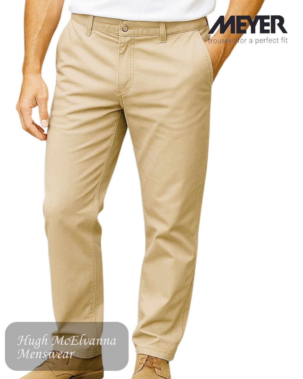 Meyer NEW YORK Beige Trouser – Style 5001/33 - Hugh McElvanna Menswear