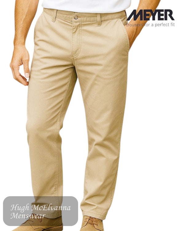 Meyer NEW YORK Beige Trouser – Style 5001/33 - Hugh McElvanna Menswear