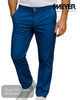 Meyer New York Blue Pima Cotton Trouser with Contrast Trim | Style: 5003 - 17 - Hugh McElvanna Menswear