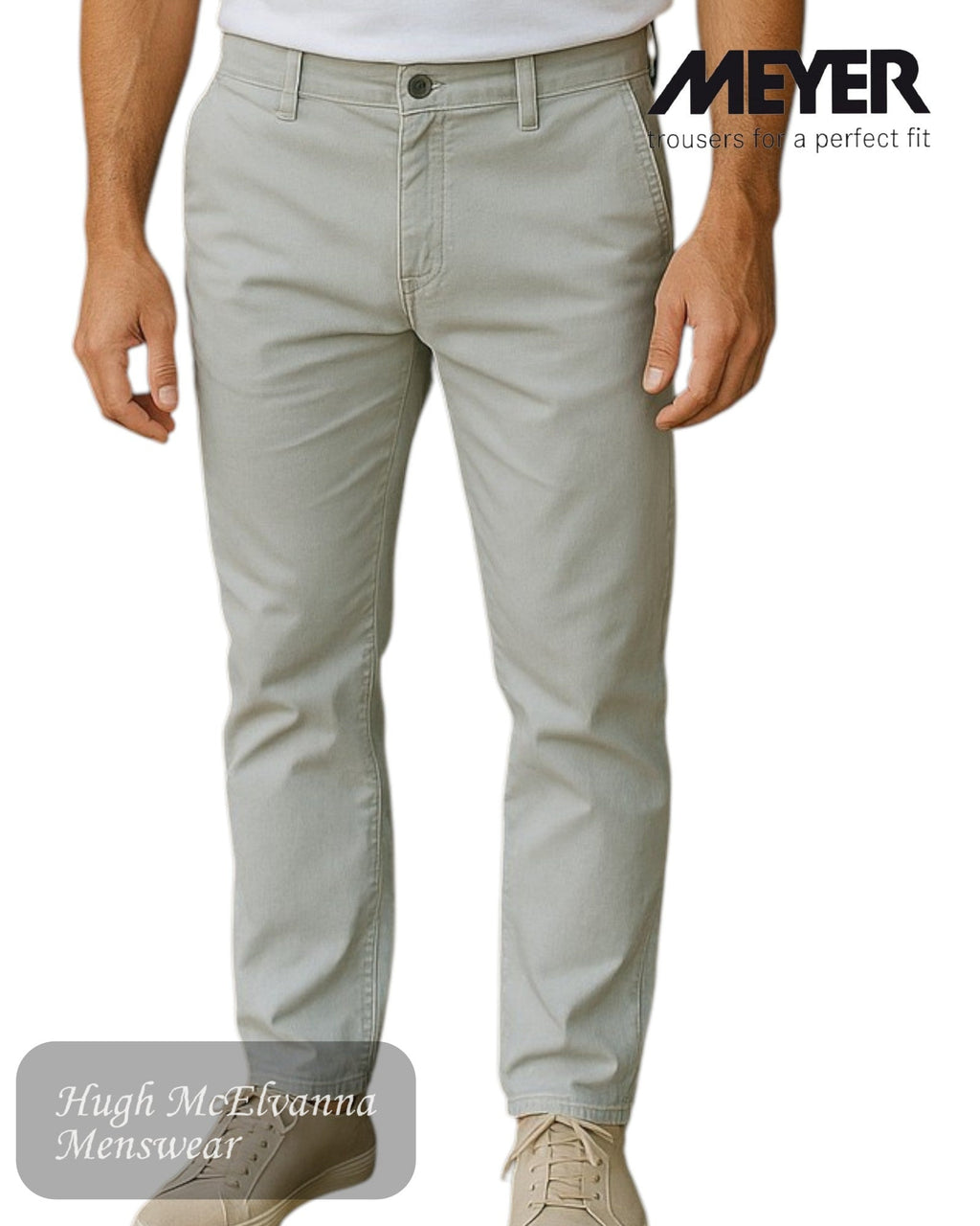 Meyer NEW YORK Grey Chino – 5000/31 - Hugh McElvanna Menswear