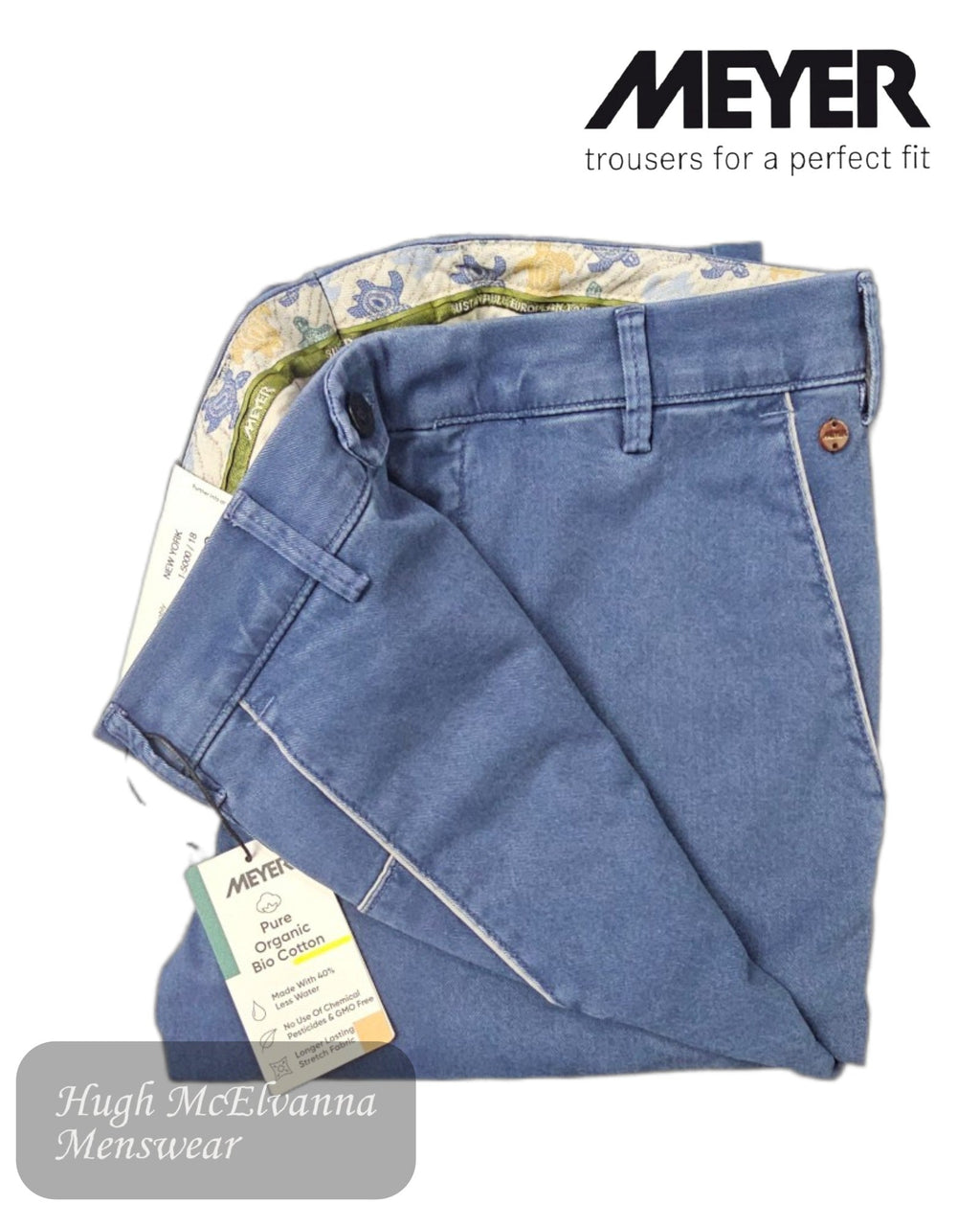 Meyer NEW YORK Navy Chino – 5000/18 - Hugh McElvanna Menswear