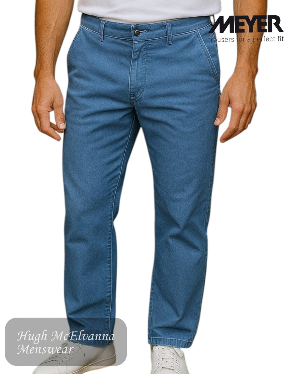 Meyer NEW YORK Navy Chino – 5000/18 - Hugh McElvanna Menswear
