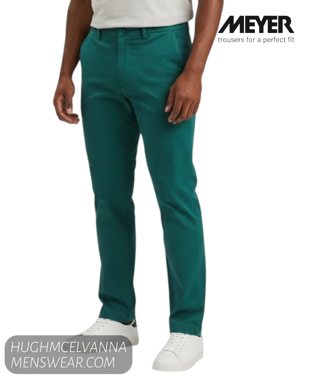 Meyer RIO Dark Green Chino – Style 3552/28 - Hugh McElvanna Menswear