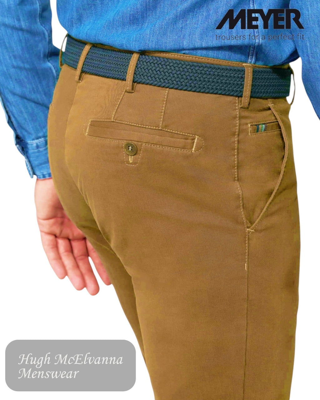 Meyer ROMA 316/43 CARAMEL Regular Chino - Hugh McElvanna Menswear