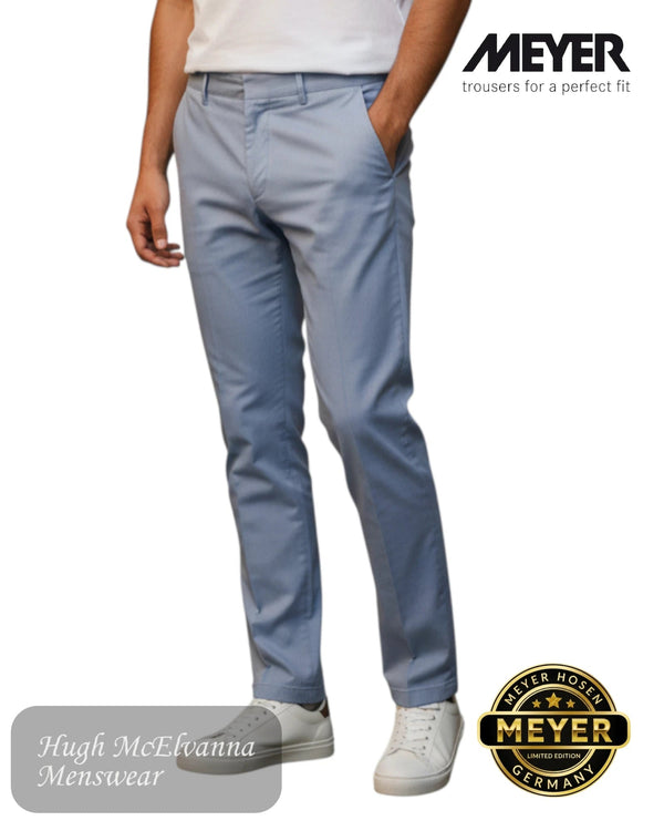 Meyer Roma 5080/12 Light Blue Chino | Limited Edition - Hugh McElvanna Menswear