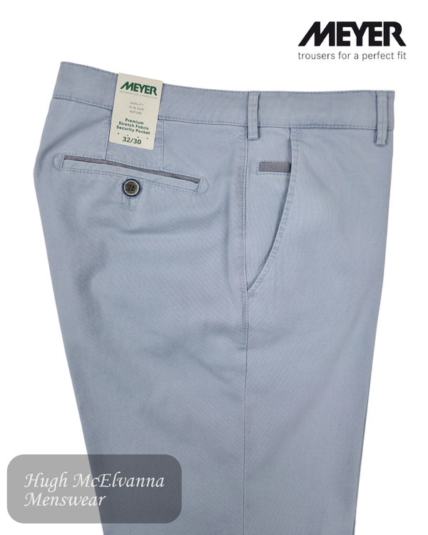 Meyer Roma 5080/12 Light Blue Chino | Limited Edition - Hugh McElvanna Menswear