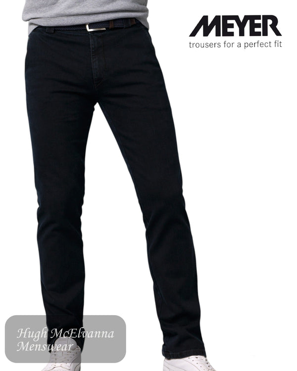 Meyer Roma 629 - 19 Blue/Black Denim Trouser - Hugh McElvanna Menswear