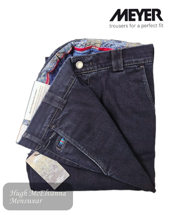 Meyer Roma 629 - 19 Blue/Black Denim Trouser - Hugh McElvanna Menswear