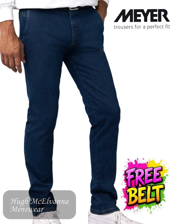 Meyer Roma 629 - 20 Stonewash Denim Trouser - Hugh McElvanna Menswear