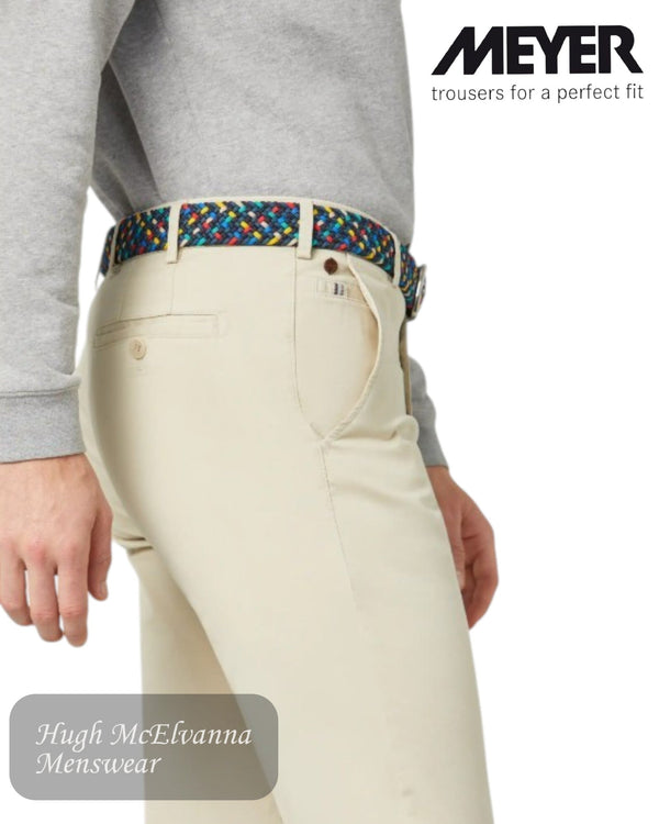 Meyer ROMA Beige FAIR TRADE Cotton Trouser – 3001/32 - Hugh McElvanna Menswear