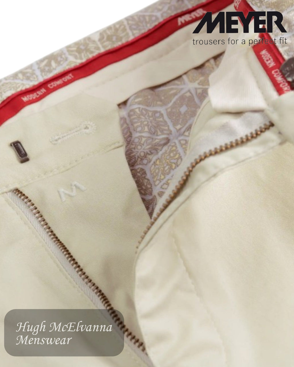 Meyer ROMA Beige FAIR TRADE Cotton Trouser – 3001/32 - Hugh McElvanna Menswear
