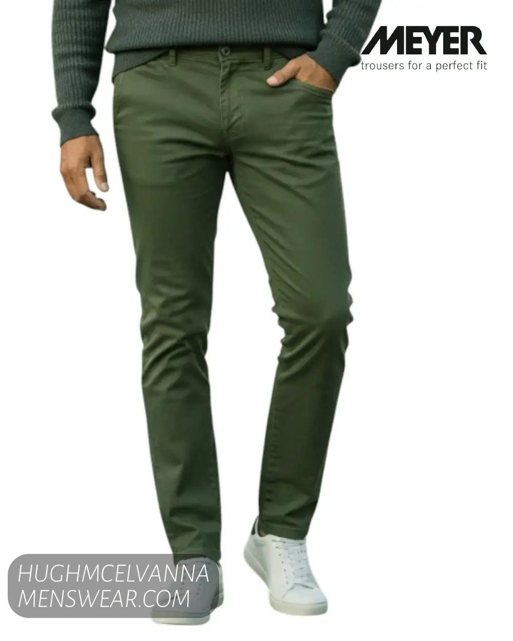 Meyer Roma Green Chino 5616/28 - Hugh McElvanna Menswear