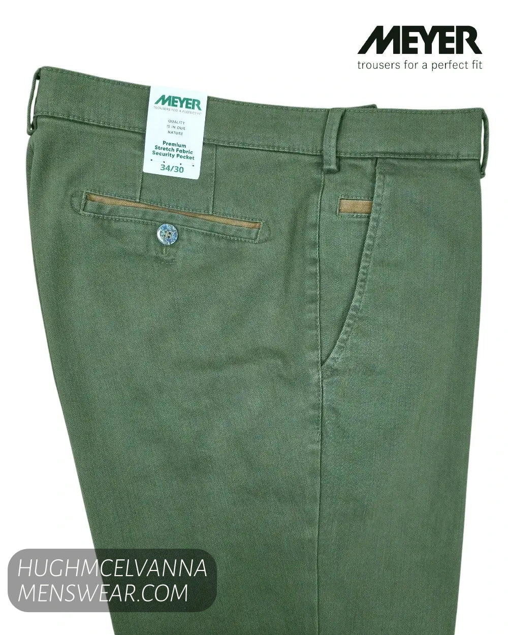 Meyer Roma Green Chino 5616/28 - Hugh McElvanna Menswear